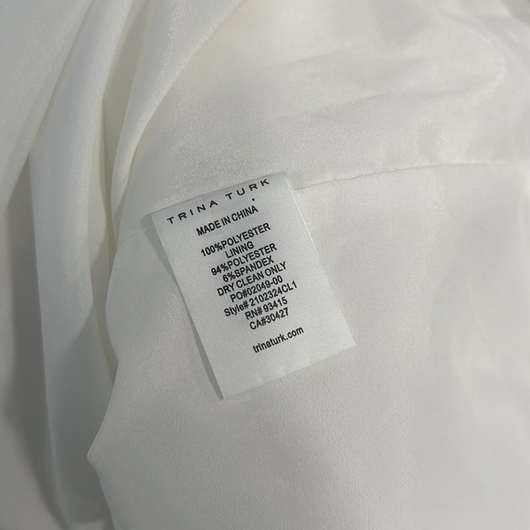 NWT Trina Turk White Seahorse Dress Size 10 - Picture 9 of 10